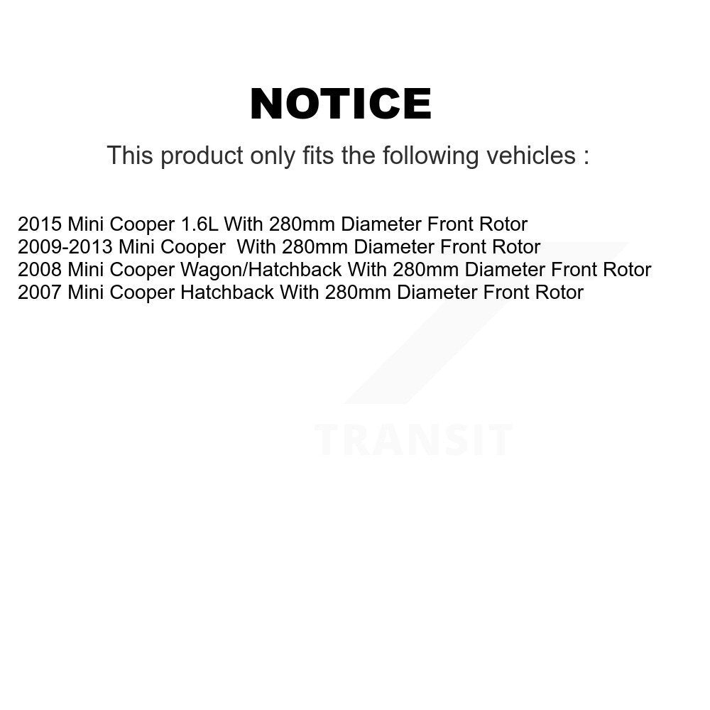 Kit de plaquettes de frein en céramique avant et arrière, pour Mini Cooper avec Rotor de 280mm de diamètre