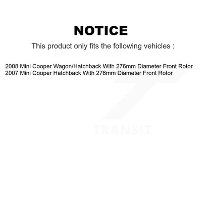 Kit de plaquettes de frein en céramique avant et arrière, pour Mini Cooper avec Rotor de 276mm de diamètre