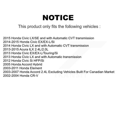 Kit de plaquettes de frein en céramique avant et arrière, pour Honda Civic Accord CR-V Element Acura ILX