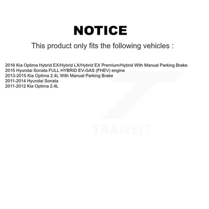 Kit de plaquettes de frein en céramique avant et arrière, pour Hyundai Sonata Kia Optima KCX-100121