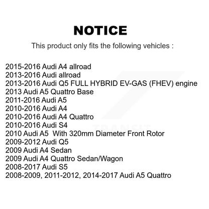 Kit de plaquettes de frein en céramique avant et arrière, pour Audi Q5 A4 Quattro A5 S4 S5 allroad