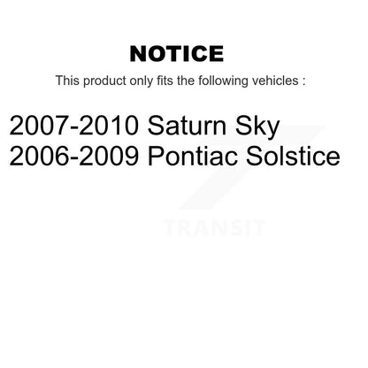 Kit de plaquettes de frein en céramique avant et arrière, pour Pontiac Solstice Saturn Sky KCX-100150