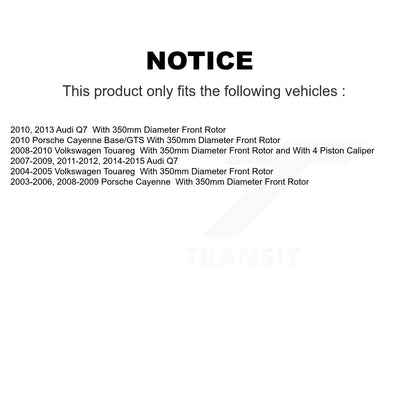 Kit de plaquettes de frein en céramique avant et arrière, pour Audi Q7 Porsche Cayenne Volkswagen Touare