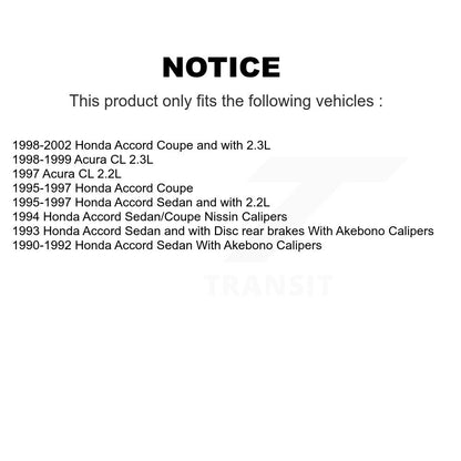 Kit de plaquettes de frein en céramique avant et arrière, pour Honda Accord Acura CL KCX-100174