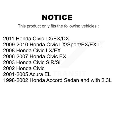 Kit de plaquettes de frein en céramique avant et arrière, pour Honda Civic Accord Acura EL KCX-100175