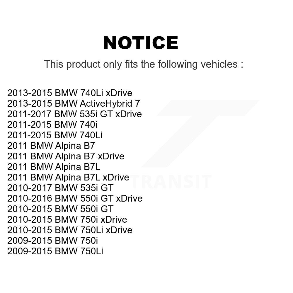 Kit de plaquettes de frein en céramique avant et arrière, pour BMW 750i xDrive 750Li 535i GT 550i 740Li B