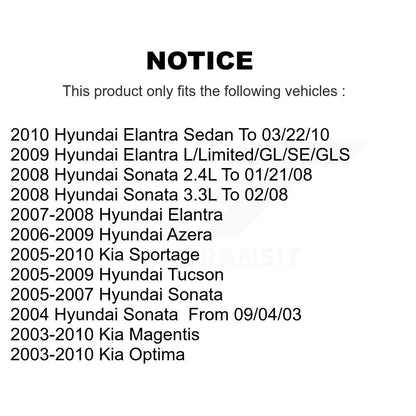 Kit de plaquettes de frein en céramique avant et arrière, pour Hyundai Elantra Tucson Kia Sonata Sportag