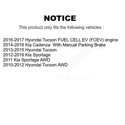Kit de plaquettes de frein en céramique avant et arrière, pour Hyundai Tucson Kia Sportage Cadenza