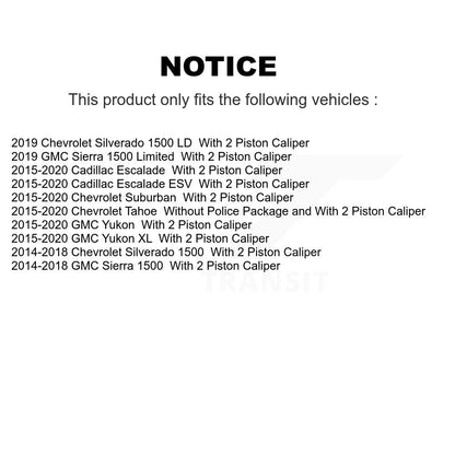 Kit de plaquettes de frein en céramique avant et arrière, pour GMC Chevrolet Sierra 1500 Silverado Tahoe