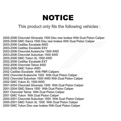 Kit de plaquettes de frein en céramique avant et arrière, pour Chevrolet GMC Silverado 1500 Sierra Yukon