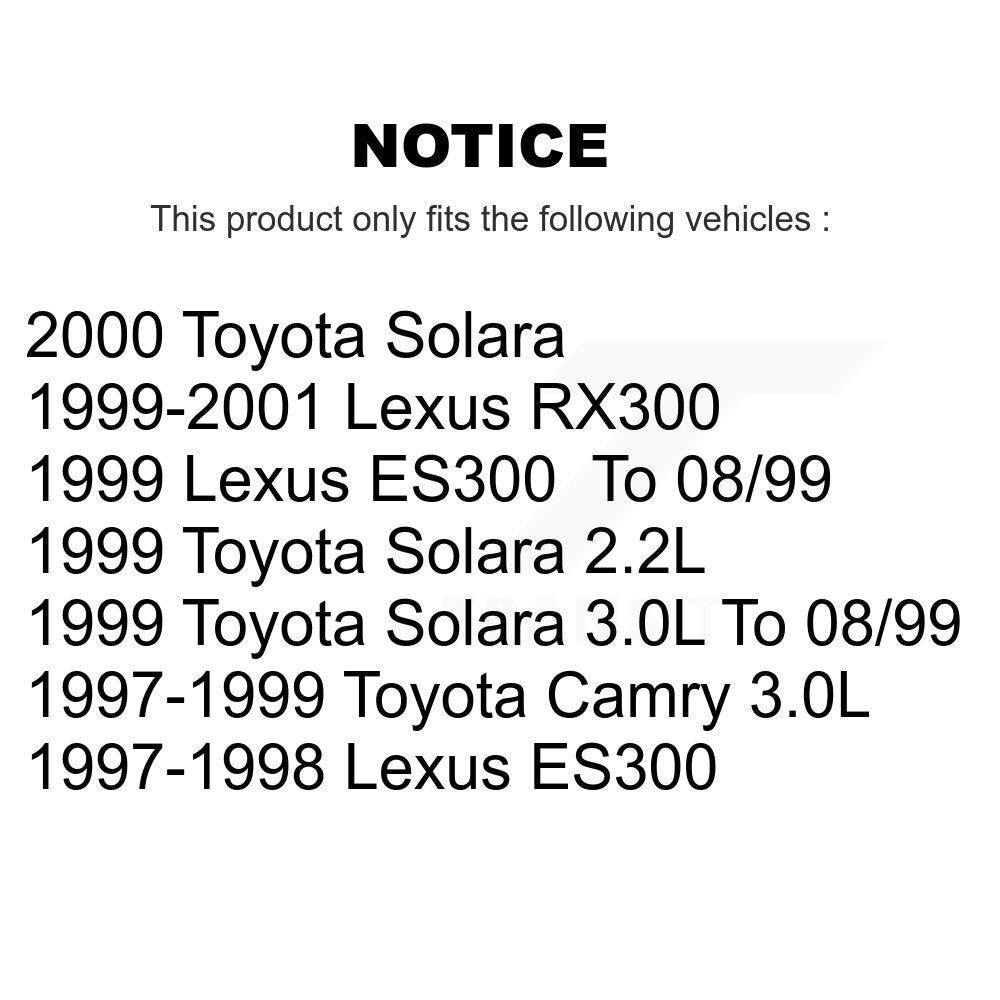 Kit de plaquettes de frein en céramique avant et arrière, pour Toyota Camry Lexus RX300 Solara ES300