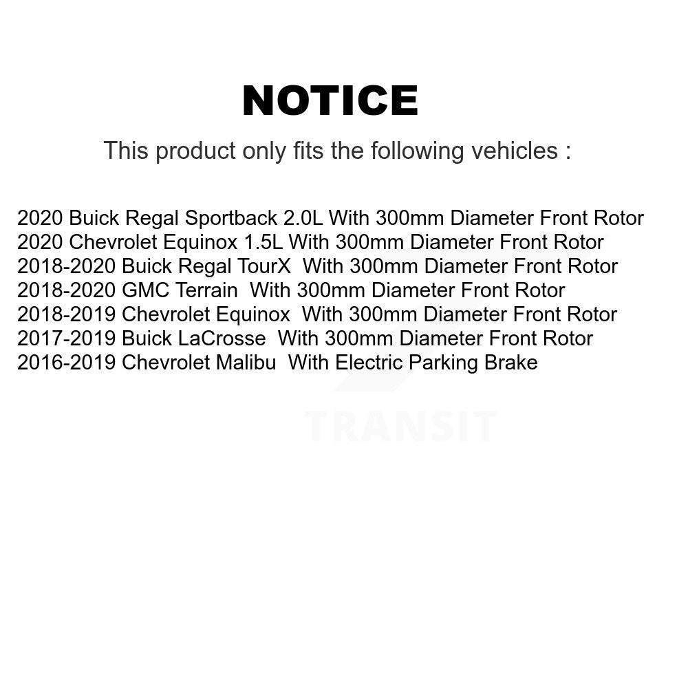 Kit de plaquettes de frein en céramique avant et arrière, pour Chevrolet Equinox GMC Terrain Malibu Buic