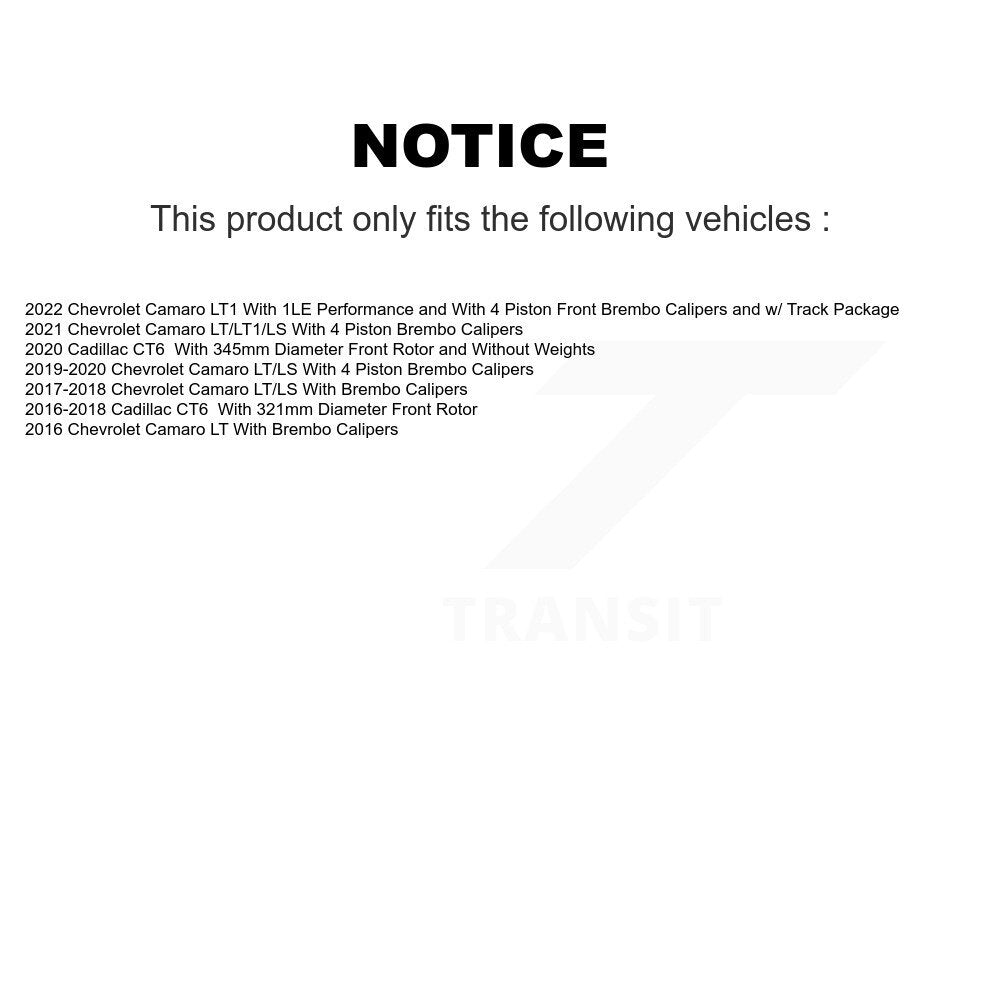 Kit de plaquettes de frein en céramique avant et arrière, pour Chevrolet Camaro Cadillac CT6 KCX-100242