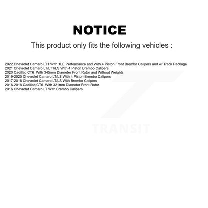 Kit de plaquettes de frein en céramique avant et arrière, pour Chevrolet Camaro Cadillac CT6 KCX-100242