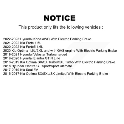 Kit de plaquettes de frein en céramique avant et arrière, pour Hyundai Kona Kia Forte Elantra GT Optima E