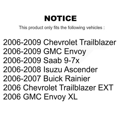 Kit de plaquettes de frein en céramique avant et arrière, pour Chevrolet Trailblazer GMC Envoy XL EXT Saa