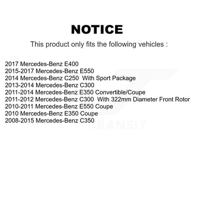 Kit de plaquettes de frein en céramique avant et arrière, pour Mercedes-Benz C300 E350 C350 E550 E400 C25