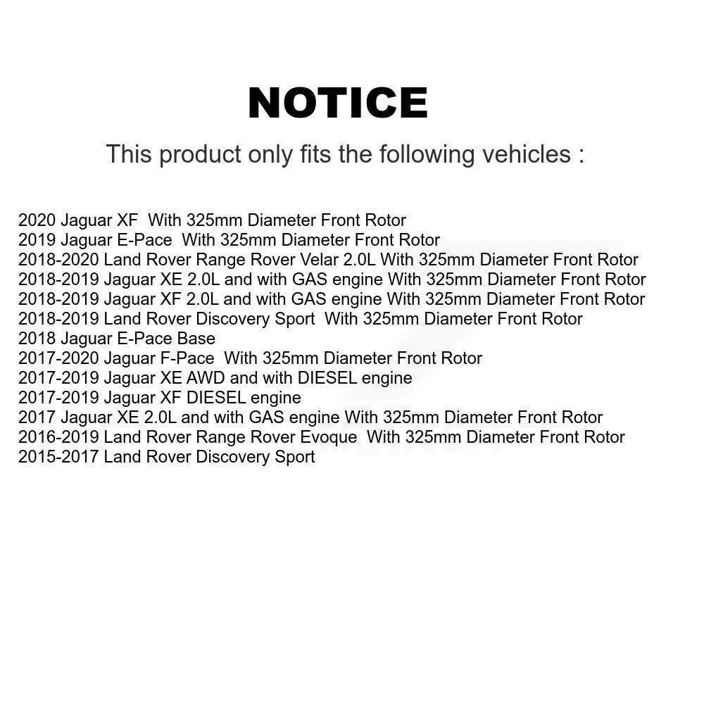 Kit de plaquettes de frein en céramique avant et arrière, pour Land Rover Jaguar f-pace Discovery Sport X