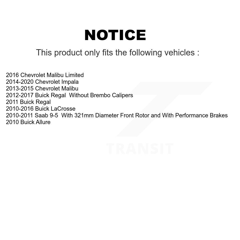 Kit de plaquettes de frein en céramique avant et arrière, pour Chevrolet Buick Malibu Impala crosse Saa