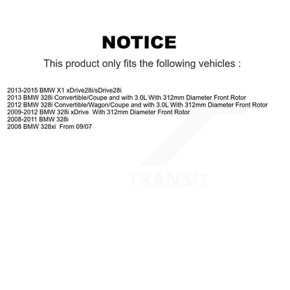 Kit de plaquettes de frein en céramique avant et arrière, pour BMW 328i xDrive X1 328xi KCX-100313