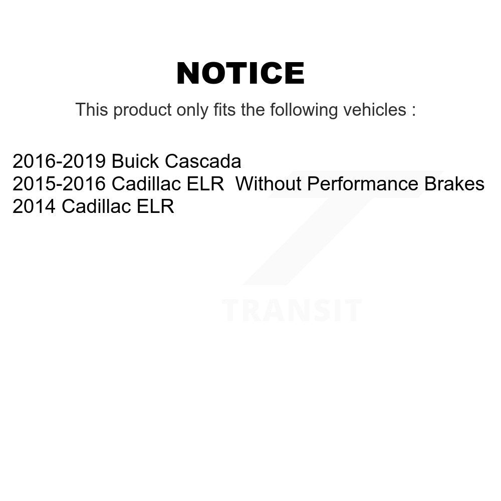 Kit de plaquettes de frein en céramique avant et arrière, pour Cadillac ELR Buick Cascada KCX-100330