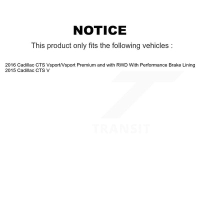 Kit de plaquettes de frein en céramique avant et arrière, pour Cadillac CTS KCX-100335