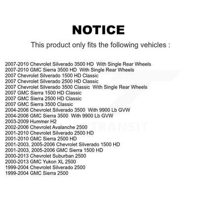Kit de plaquettes de frein en céramique avant et arrière, pour Chevrolet GMC Sierra 2500 HD Silverado 350