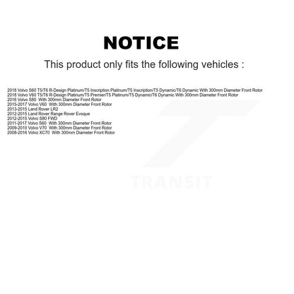 Kit de plaquettes de frein en céramique avant et arrière, pour Volvo XC70 S60 Land Rover Range Evoque V6