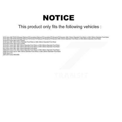 Kit de plaquettes de frein en céramique avant et arrière, pour Volvo XC70 S60 V60 S80 Cross Country V70