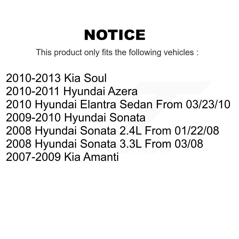 Kit de plaquettes de frein en céramique avant et arrière, pour Hyundai Kia Soul Elantra Sonata Amanti