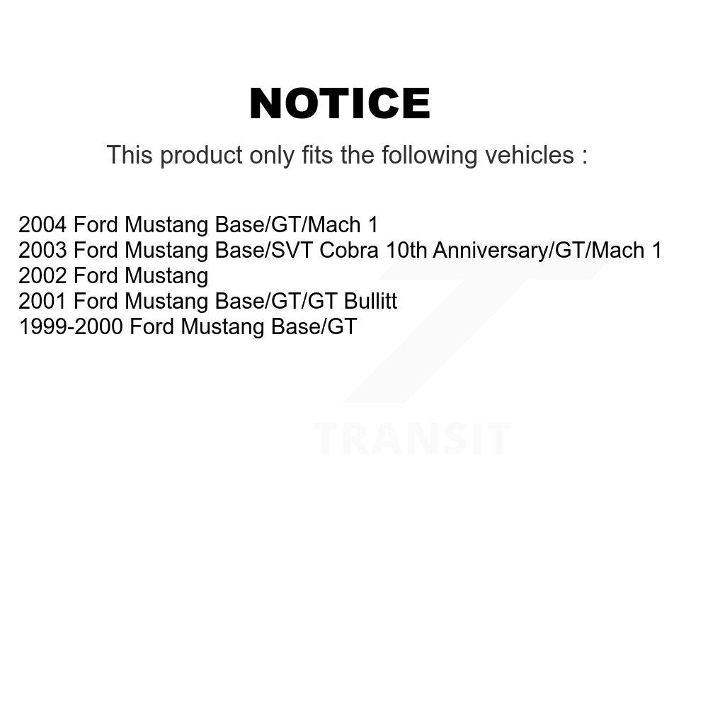 Kit de plaquettes de frein en céramique avant et arrière pour Ford Mustang KCX-100387