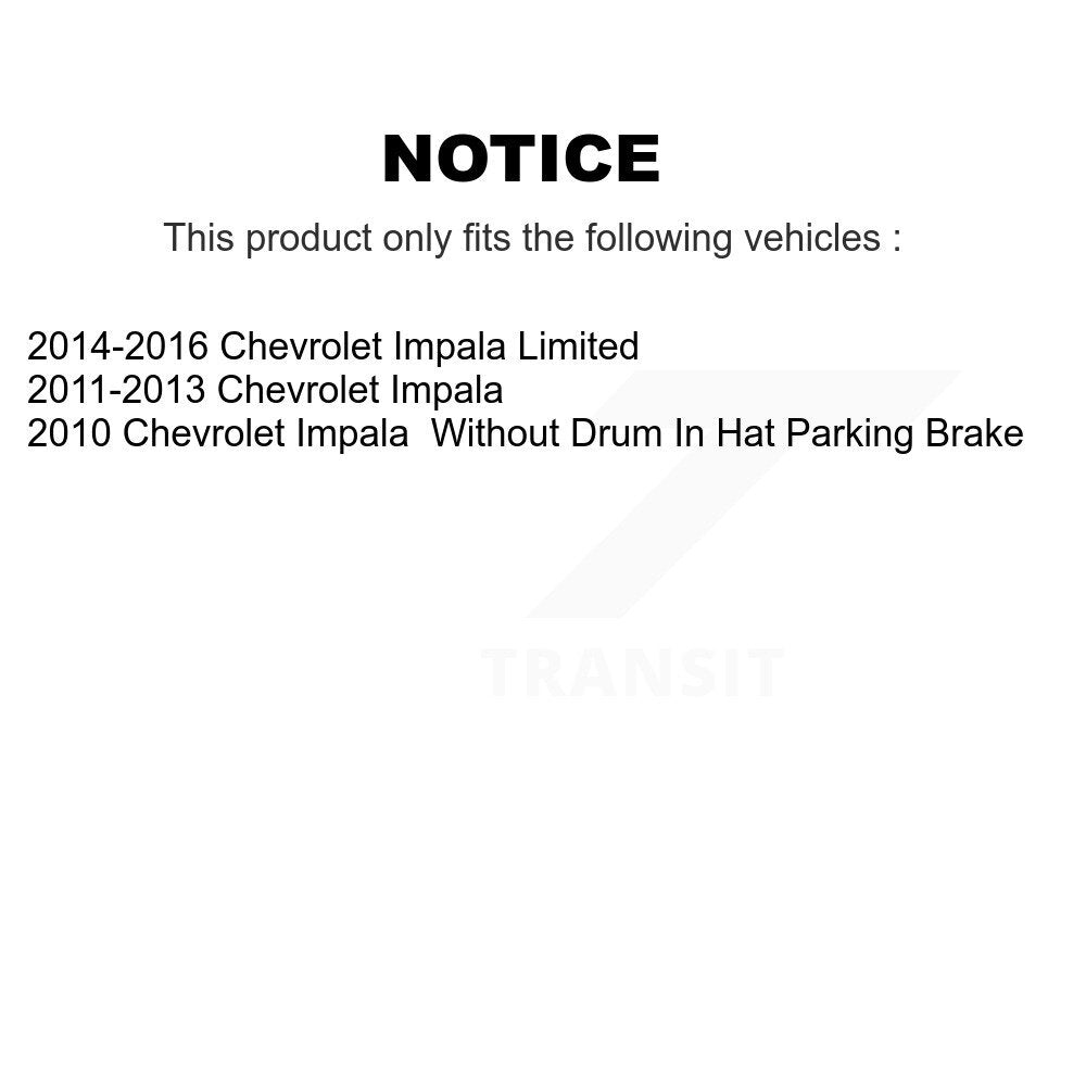 Kit de plaquettes de frein en céramique avant et arrière, pour Chevrolet Impala Limited KCX-100398