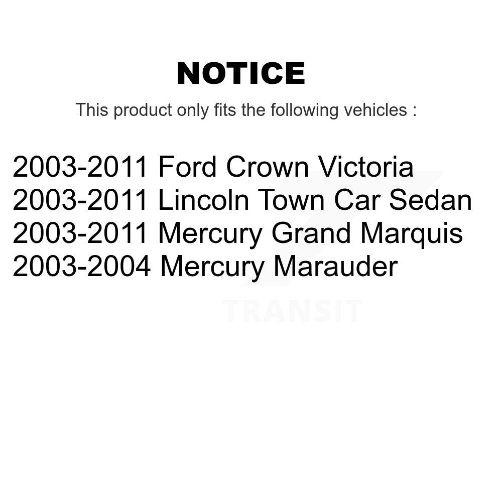 Kit de plaquettes de frein en céramique avant et arrière, pour Ford Crown Victoria Lincoln Town Car Gran