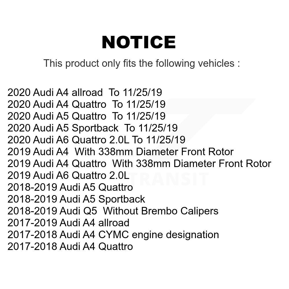 Kit de plaquettes de frein en céramique avant et arrière, pour Audi Q5 A4 Quattro A5 Sportback allroad A
