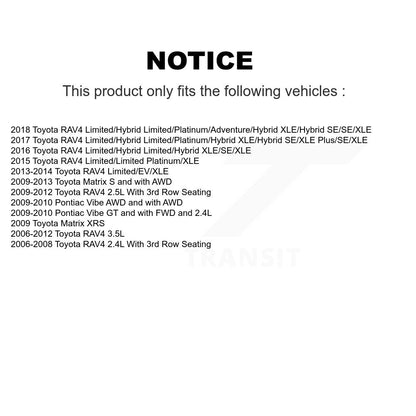 Kit de plaquettes de frein en céramique avant et arrière, pour Toyota RAV4 Matrix Pontiac Vibe KCX-10042
