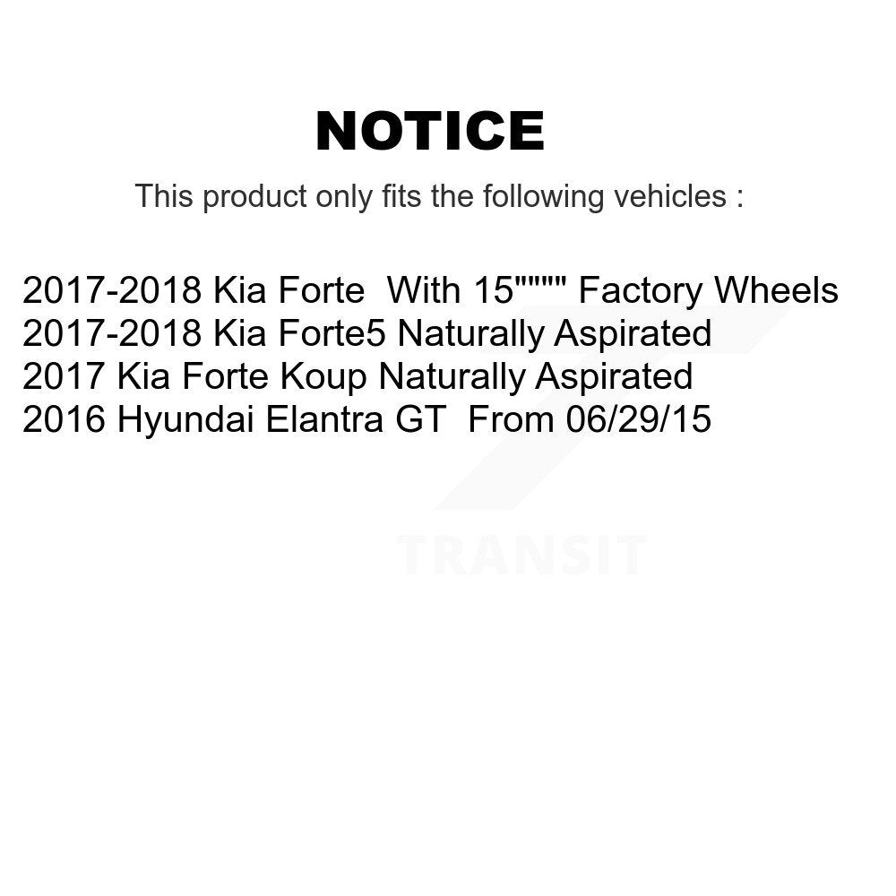 Kit de plaquettes de frein en céramique avant et arrière, pour Kia Forte Hyundai Elantra GT Forte5 koup