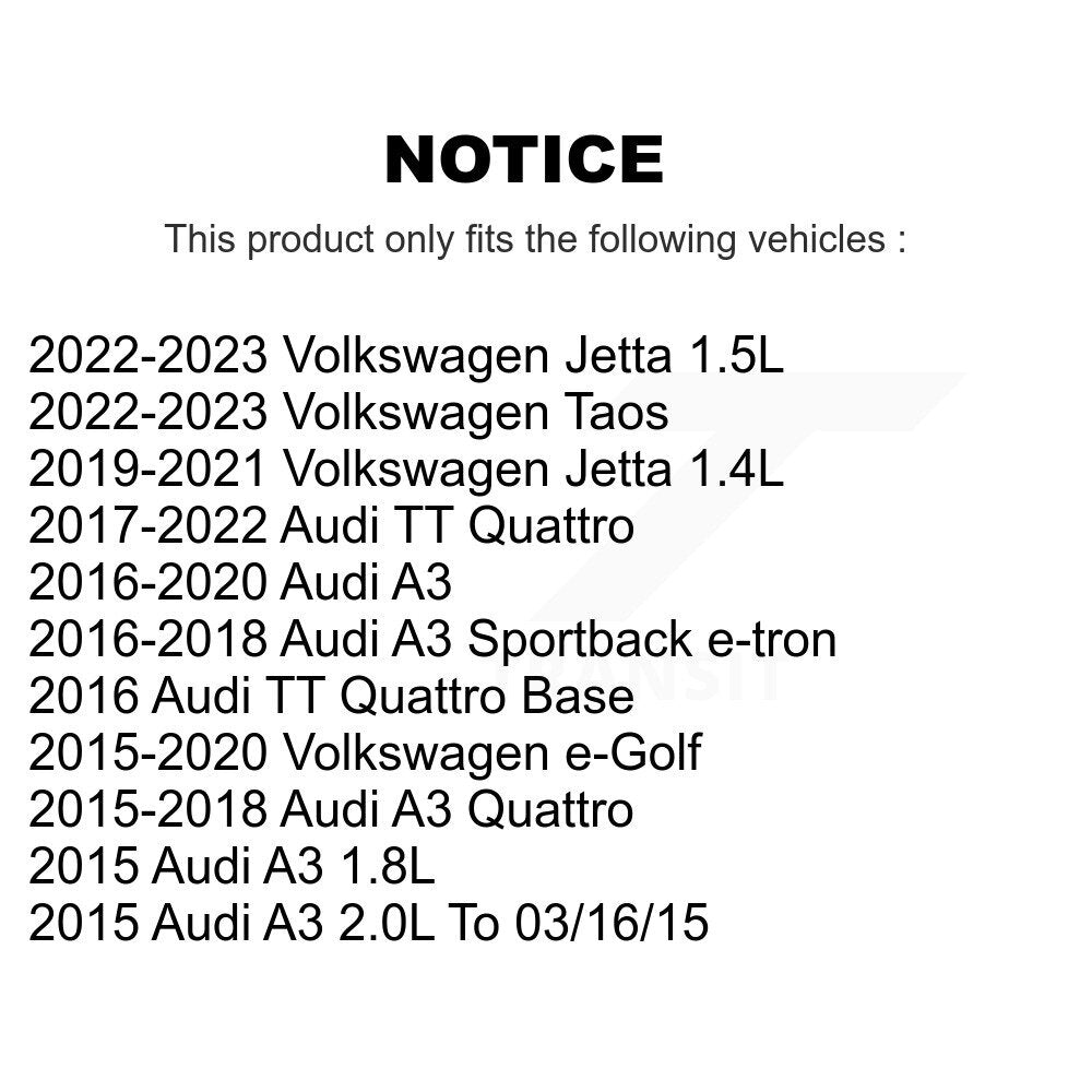 Kit de plaquettes de frein en céramique avant et arrière, pour Volkswagen Jetta Taos Audi A3 Quattro TT
