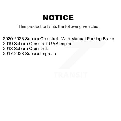 Kit de plaquettes de frein en céramique avant et arrière, pour Subaru Crosstrek Impreza KCX-100452