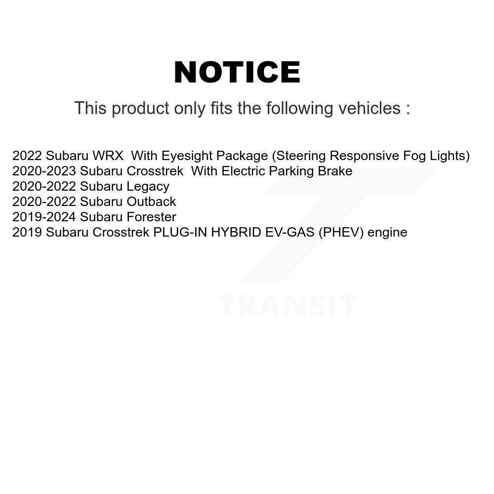 Kit de plaquettes de frein en céramique avant et arrière, pour Subaru Crosstrek Forester Outback Legacy