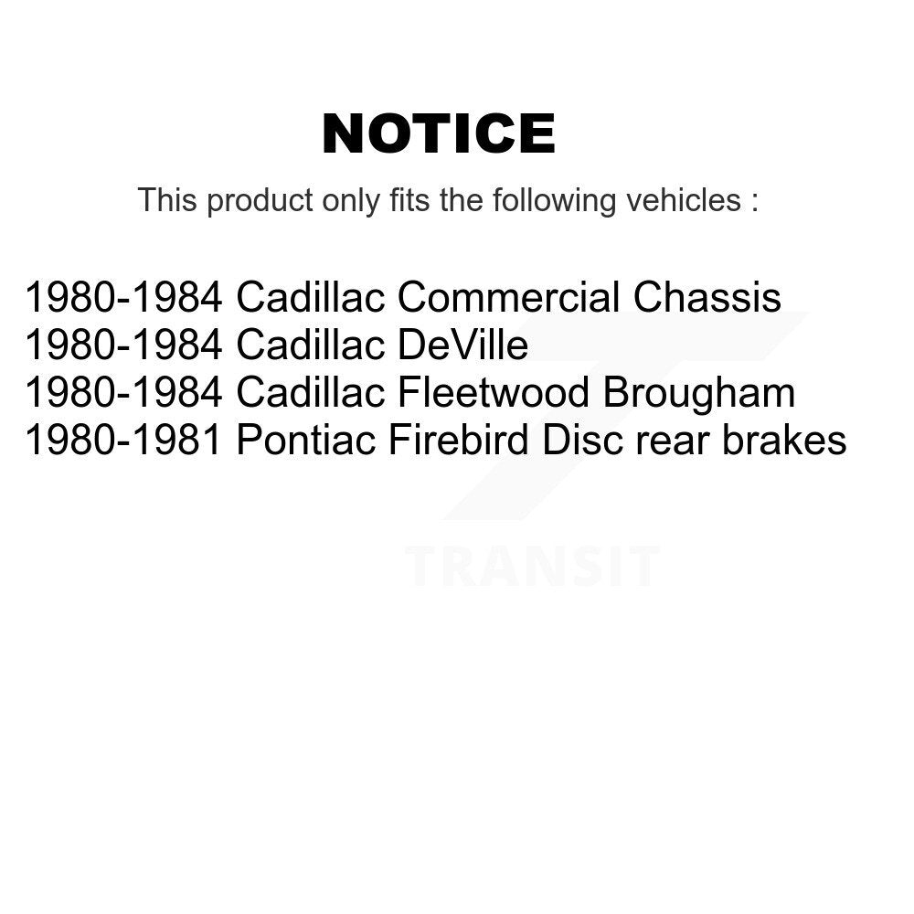 Kit de plaquettes de frein en céramique avant et arrière, pour Pontiac Firebird Cadillac DeVille Fleetwoo