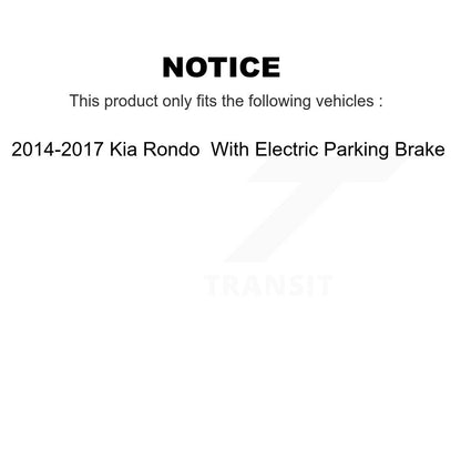Kit de plaquettes de frein en céramique avant et arrière, pour Kia Rondo 14-17, avec stationnement électrique