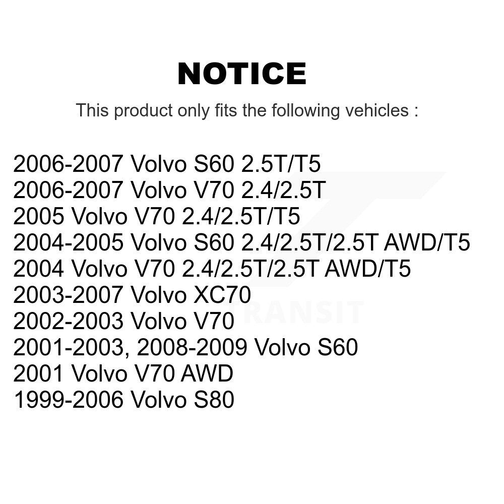 Kit de plaquettes de frein en céramique avant et arrière, pour Volvo S60 XC70 V70 S80 KCX-100503