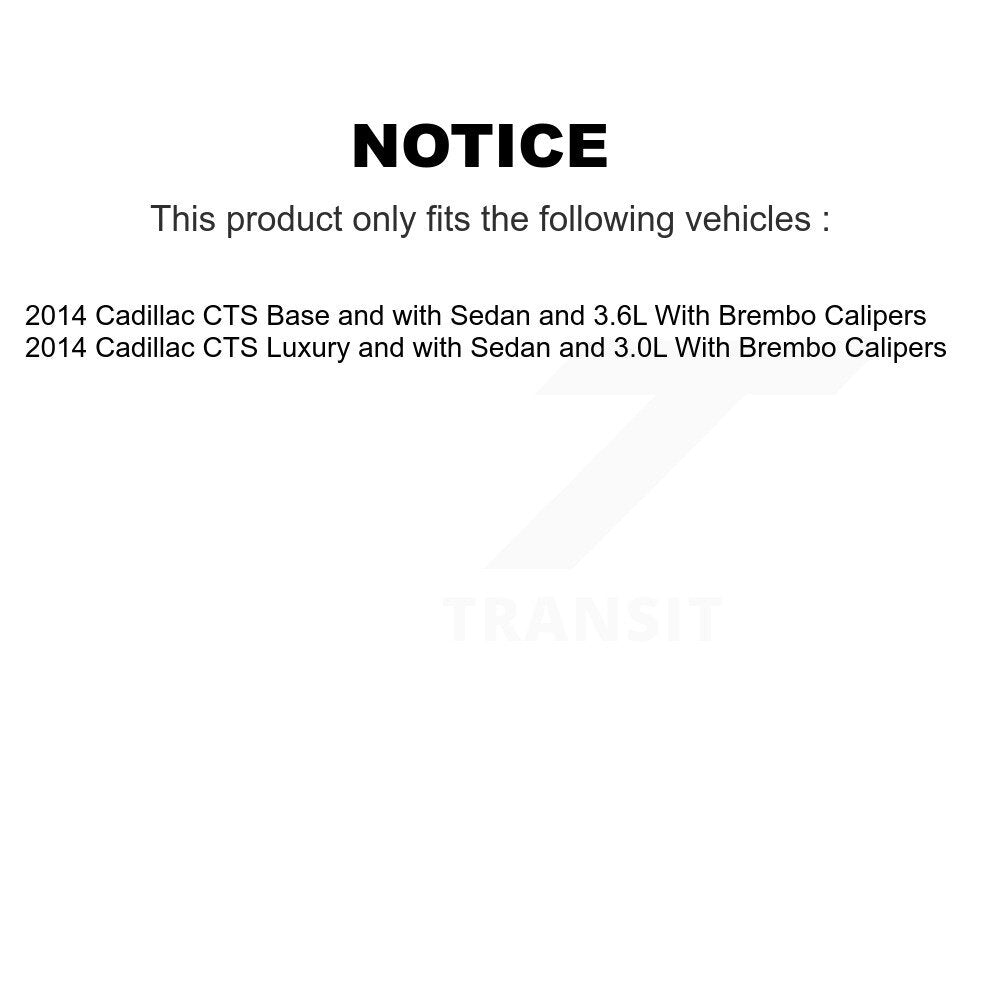 Kit de plaquettes de frein en céramique avant et arrière, pour Cadillac CTS avec étriers Brembo