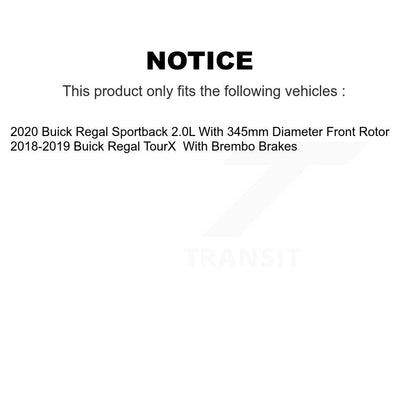 Kit de plaquettes de frein en céramique avant et arrière, pour Buick Regal Sportback TourX KCX-100570