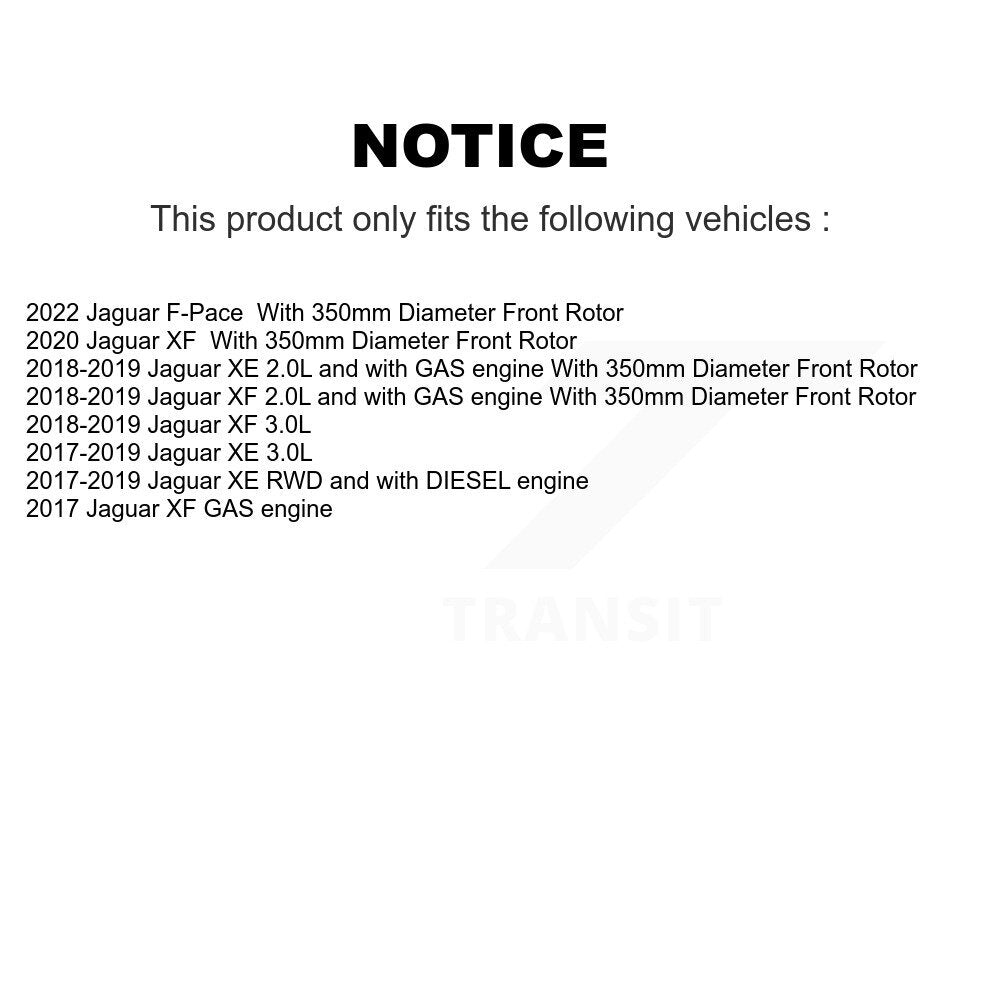 Kit de plaquettes de frein en céramique avant et arrière, pour Jaguar XE XF f-pace KCX-100585