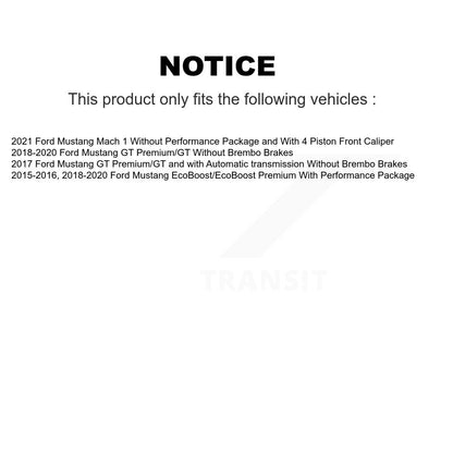 Kit de plaquettes de frein en céramique avant et arrière pour Ford Mustang KCX-100590