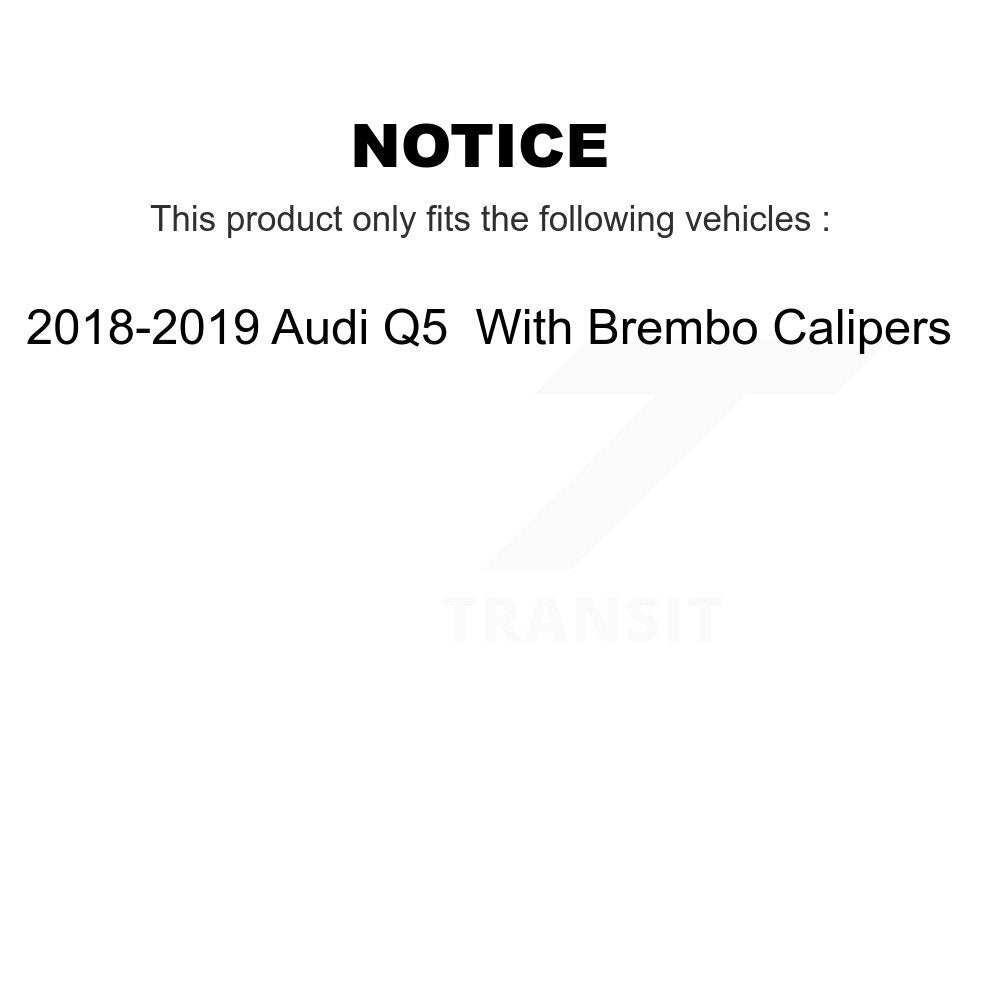 Kit de plaquettes de frein avant et arrière en céramique pour Audi Q5 2018-2019 avec étriers Brembo