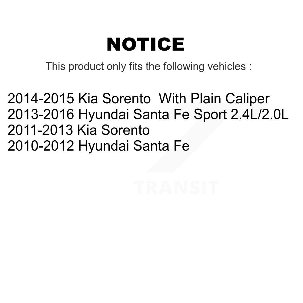 Kit de plaquettes de frein en céramique avant et arrière, pour Hyundai Santa Fe Sport Kia Sorento