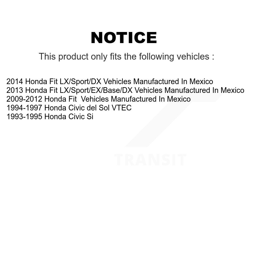 Kit de plaquettes de frein en céramique avant et arrière, pour Honda Fit Civic del Sol KCX-100607