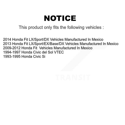 Kit de plaquettes de frein en céramique avant et arrière, pour Honda Fit Civic del Sol KCX-100607